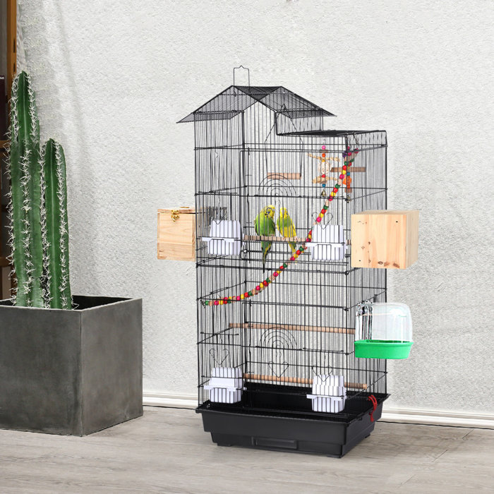 Archie & Oscar Caryl 99Cm Iron Pointed Top Table Top Bird Cage with Perch Wayfair.co.uk